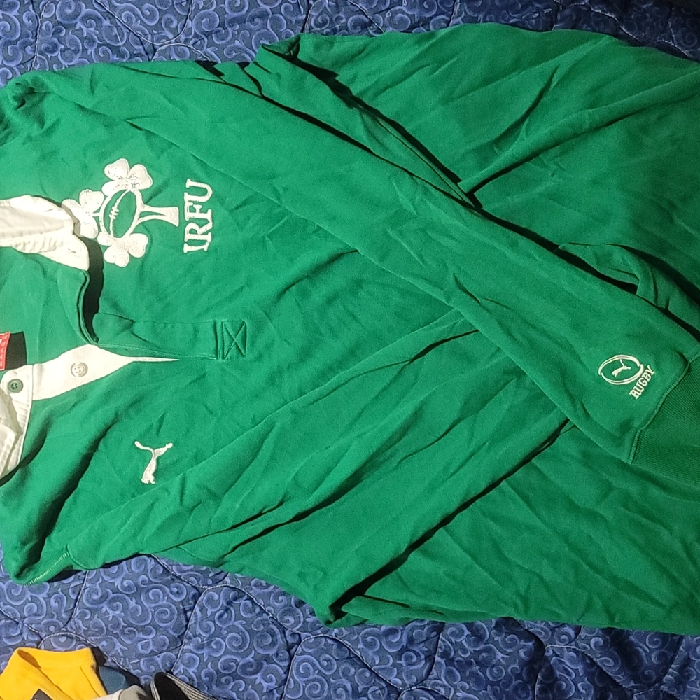 Green rugby puma long sleeve